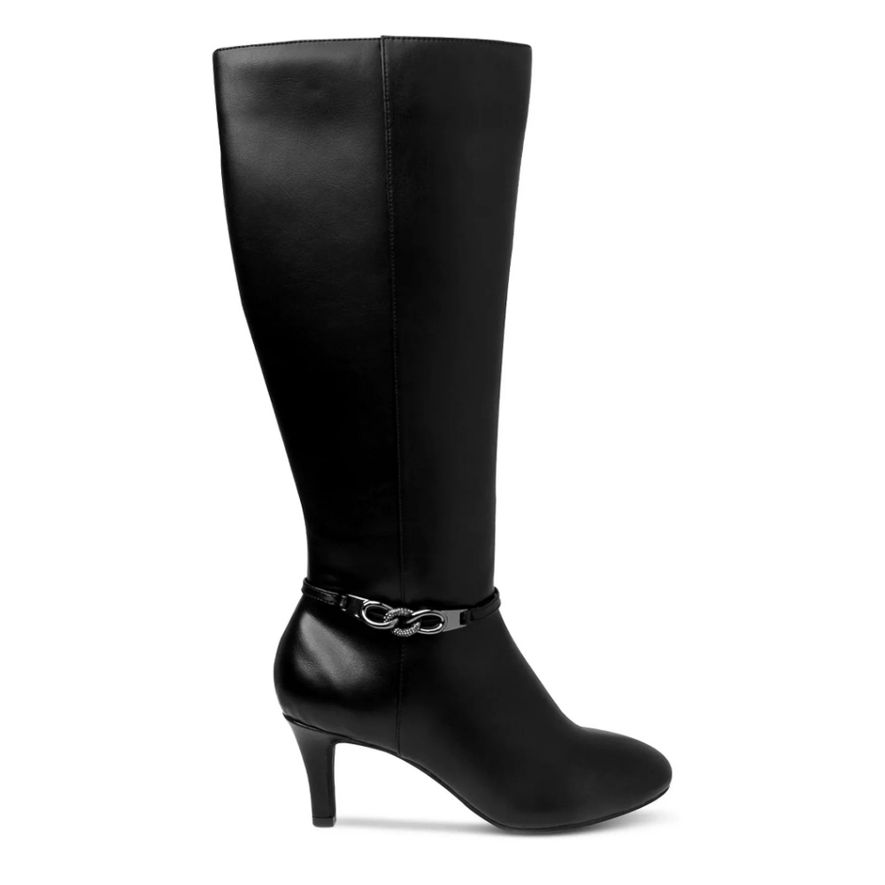 Brand New Without Box Karen Scott Hanna Faux Leather Knee High Boots Size: 5